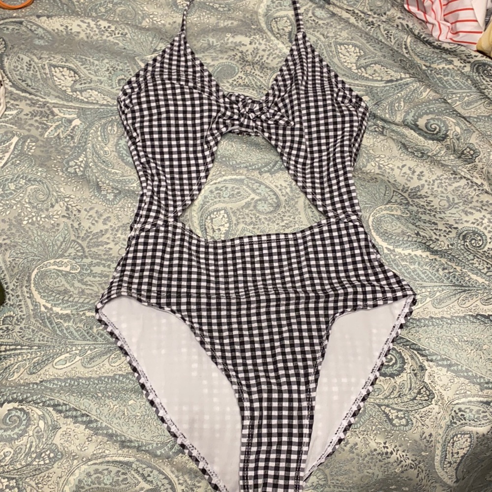 ***LOWEST PRICE*** Xhilaration One Piece Bathing Suit - Checker Gingham